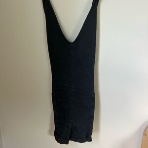 Free People Black Denim Jumpsuit